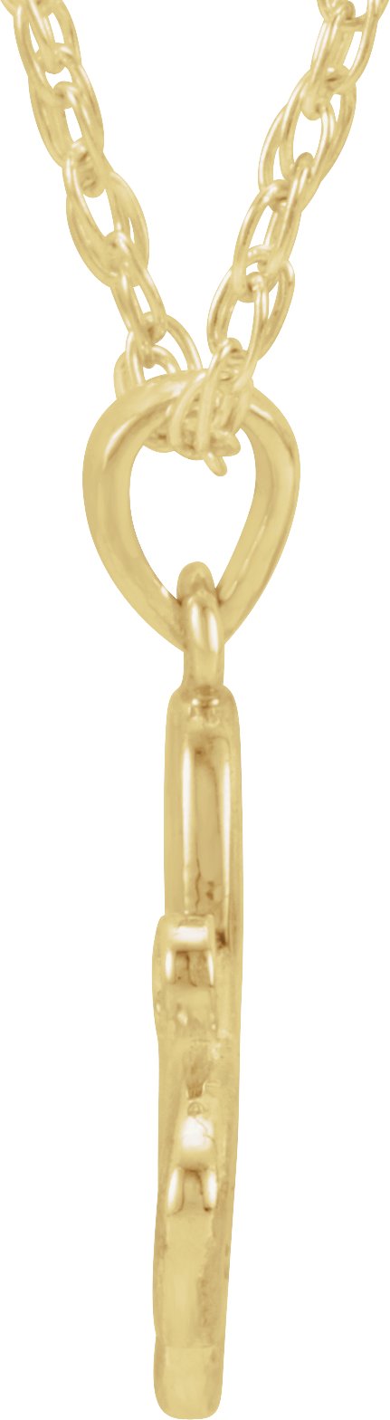 14K Gold Round Natural Pink Tourmaline Butterfly Necklace or Pendant - view 4