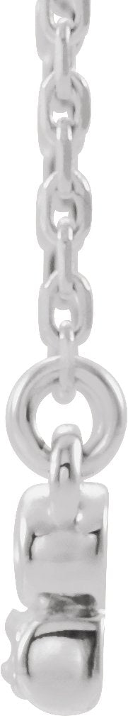 Platinum Round Natural Pink Tourmaline Infinity-Inspired Bar Necklace - view 6