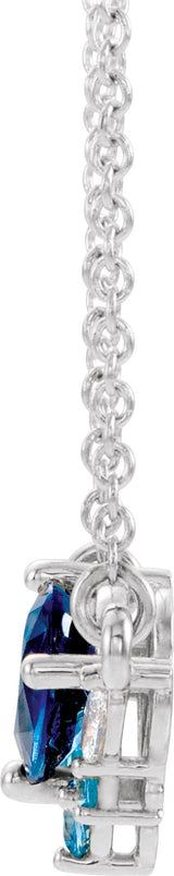 Platinum Pear Natural Diamond Multi-Shape Necklace - view 2