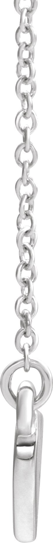 14K Gold Round Natural Aquamarine Heart Necklace - White Gold - view 4
