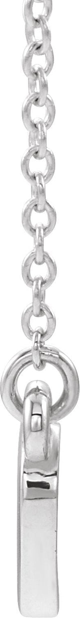 14K Gold Round Natural Mozambique Garnet Heart Necklace - White Gold - view 4