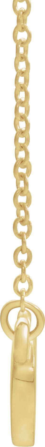 14K Gold Round Natural Emerald Heart Necklace - Yellow Gold - view 4