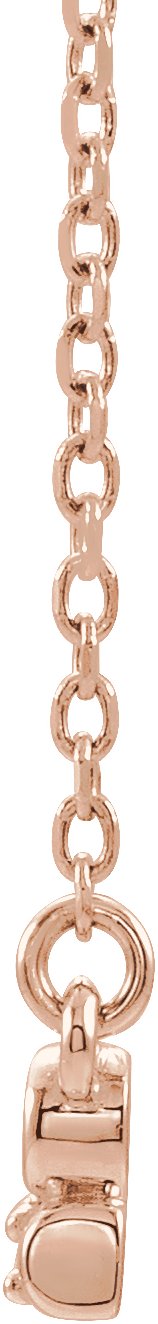 14K Gold Round Natural Ruby Infinity-Inspired Bar Necklace - Rose Gold - view 6