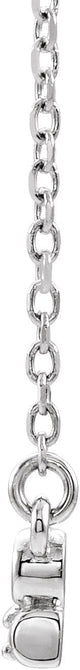 14K Gold Round Natural Ruby Infinity-Inspired Bar Necklace - White Gold - view 4