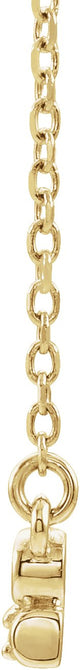 14K Gold Round Natural Ruby Infinity-Inspired Bar Necklace - Yellow Gold - view 4