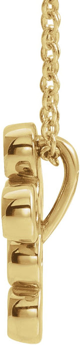 14K Gold Round Natural Diamond Bezel-Set Cross Necklace or Pendant – up to 1/4 CTW - Yellow Gold - view 5