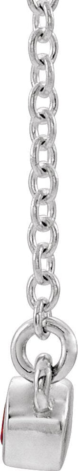 Platinum Round Natural Citrine Bezel-Set Bar Necklace II - view 5