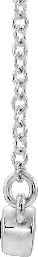 Platinum Round Natural Amethyst Bezel-Set Bar Necklace II - view 5