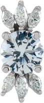 Platinum Round Natural White Sapphire & Natural Diamond Accented Necklace or Pendant