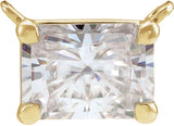 14K Gold Lab-Grown Diamond Emerald Claw-Prong Solitaire Necklace - Yellow Gold