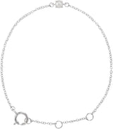 14K Gold Pearl Pearl Youth Birthstone Bracelet - White Gold