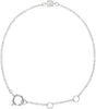 14K Gold Pearl Pearl Youth Birthstone Bracelet - White Gold