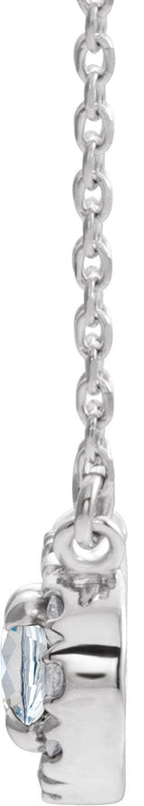 Platinum Oval Natural Diamond French-Set Halo-Style Necklace - view 4