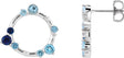 Platinum Round Natural Diamond Circle Earrings II