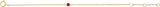 14K Gold Round Ruby Youth Birthstone Bracelet - Yellow Gold - view 2