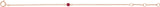 14K Gold Round Ruby Youth Birthstone Bracelet - Rose Gold - view 2