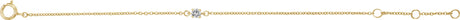 14K Gold Round Diamond Youth Birthstone Bracelet - view 2