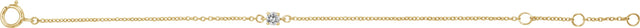 14K Gold Round Diamond Youth Birthstone Bracelet - view 2