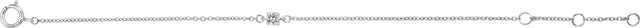14K Gold Round White Sapphire Youth Birthstone Bracelet - White Gold - view 2