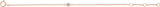 14K Gold Round White Sapphire Youth Birthstone Bracelet - Rose Gold - view 2