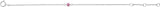 14K Gold Round Pink Tourmaline Youth Birthstone Bracelet - White Gold - view 2