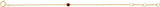 14K Gold Round Mozambique Garnet Youth Birthstone Bracelet - Yellow Gold - view 2
