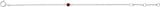 14K Gold Round Mozambique Garnet Youth Birthstone Bracelet - White Gold - view 2