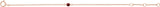 14K Gold Round Mozambique Garnet Youth Birthstone Bracelet - Rose Gold - view 2
