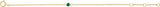 14K Gold Round Emerald Youth Birthstone Bracelet - Yellow Gold - view 2