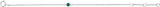 14K Gold Round Emerald Youth Birthstone Bracelet - White Gold - view 2