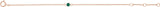 14K Gold Round Emerald Youth Birthstone Bracelet - Rose Gold - view 2
