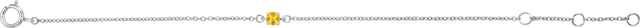 14K Gold Round Citrine Youth Birthstone Bracelet - White Gold - view 2