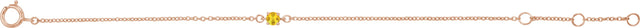 14K Gold Round Citrine Youth Birthstone Bracelet - Rose Gold - view 2