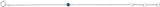 14K Gold Round Blue Zircon Youth Birthstone Bracelet - White Gold - view 2