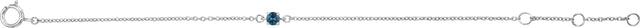14K Gold Round Blue Zircon Youth Birthstone Bracelet - White Gold - view 2