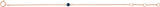 14K Gold Round Blue Sapphire Youth Birthstone Bracelet - Rose Gold - view 2