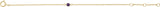 14K Gold Round Amethyst Youth Birthstone Bracelet - view 2