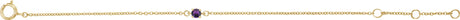 14K Gold Round Amethyst Youth Birthstone Bracelet - view 2