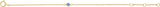 14K Gold Round Aquamarine Youth Birthstone Bracelet - Yellow Gold - view 2