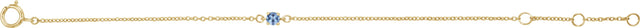 14K Gold Round Aquamarine Youth Birthstone Bracelet - Yellow Gold - view 2