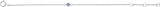 14K Gold Round Aquamarine Youth Birthstone Bracelet - White Gold - view 2