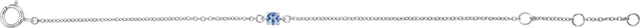 14K Gold Round Aquamarine Youth Birthstone Bracelet - White Gold - view 2