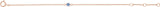 14K Gold Round Aquamarine Youth Birthstone Bracelet - Rose Gold - view 2