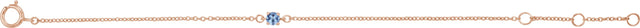 14K Gold Round Aquamarine Youth Birthstone Bracelet - Rose Gold - view 2