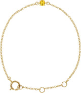 14K Gold Round Citrine Youth Birthstone Bracelet - Yellow Gold