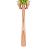 14K Gold Emerald Natural Peridot Double-Prong Ring - Rose Gold - view 4