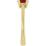 10K Gold Oval Natural Mozambique Garnet Double-Prong Ring - Yellow Gold - view 4