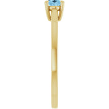 10K Gold Oval Natural Sky Blue Topaz Solitaire Ring - Yellow Gold - view 4
