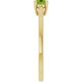10K Gold Oval Natural Peridot Solitaire Ring - Yellow Gold - view 4
