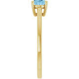 10K Gold Oval Natural Sky Blue Topaz Solitaire Ring - Yellow Gold - view 4